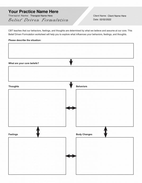 90 Printable Core Beliefs Worksheets Pdf 27