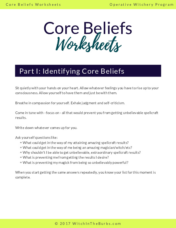 90 Printable Core Beliefs Worksheets Pdf 29