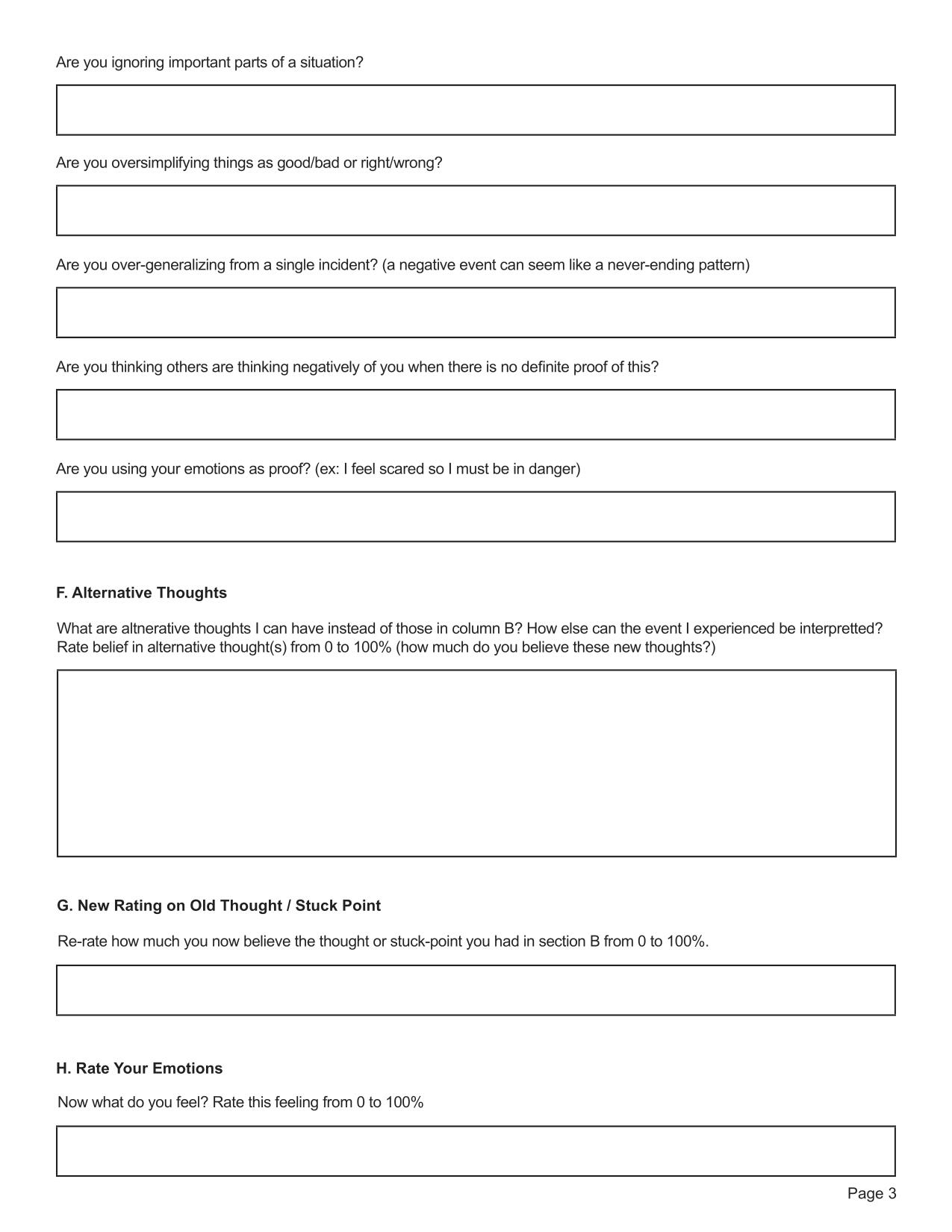 90 Printable Core Beliefs Worksheets Pdf 3