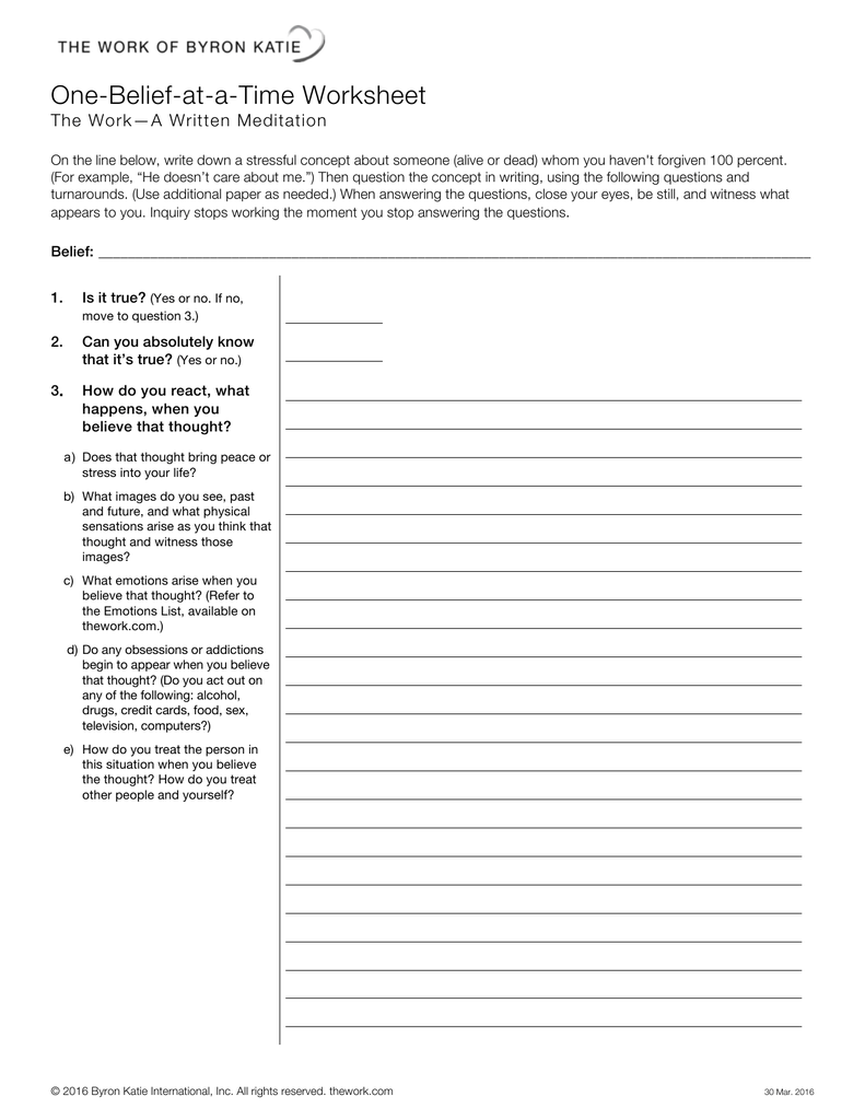 90 Printable Core Beliefs Worksheets Pdf 41