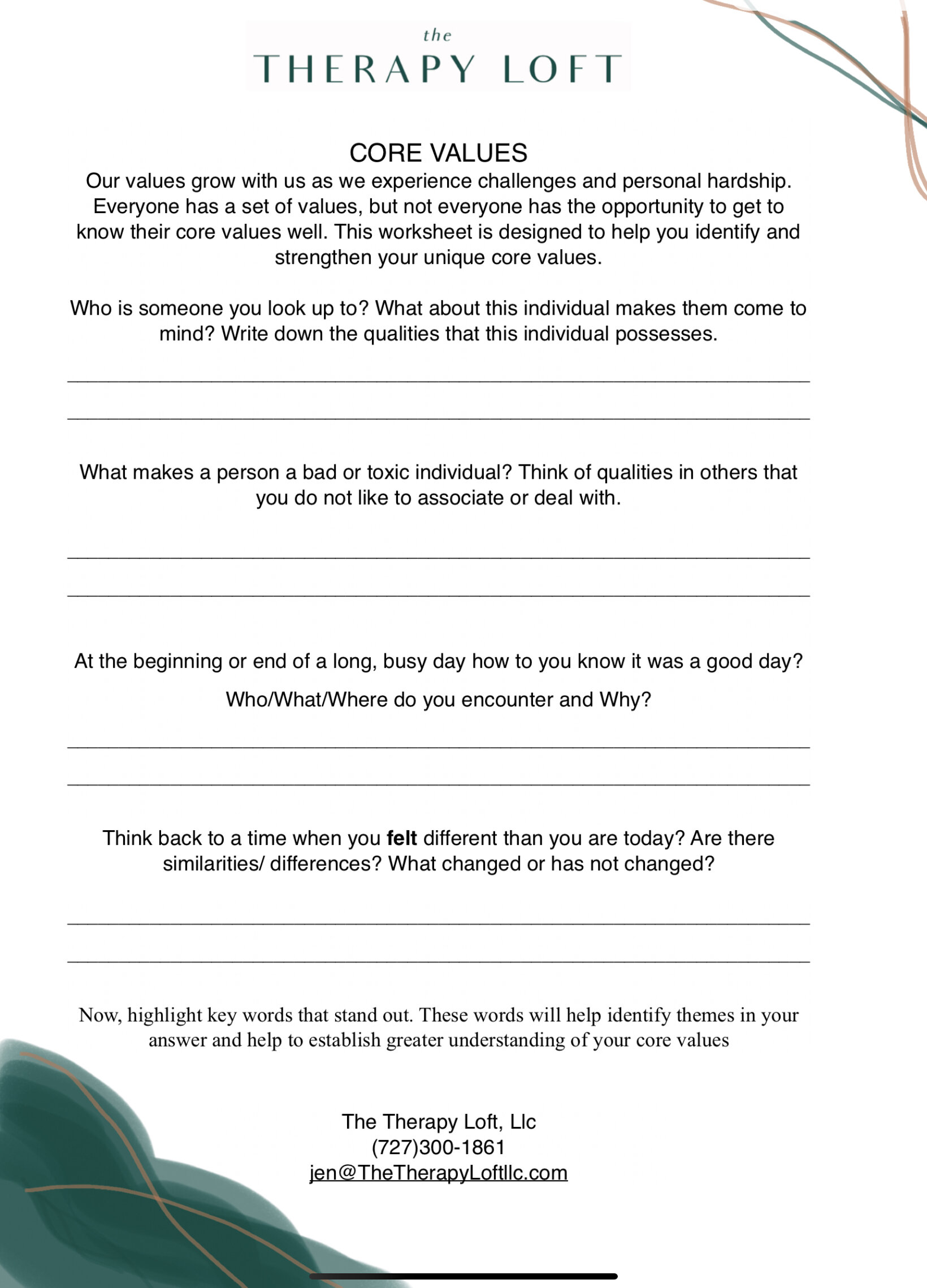 90 Printable Core Beliefs Worksheets Pdf 68