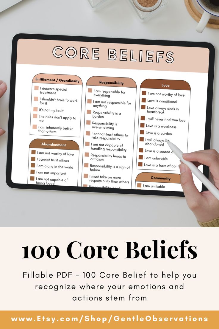 90 Printable Core Beliefs Worksheets Pdf 77