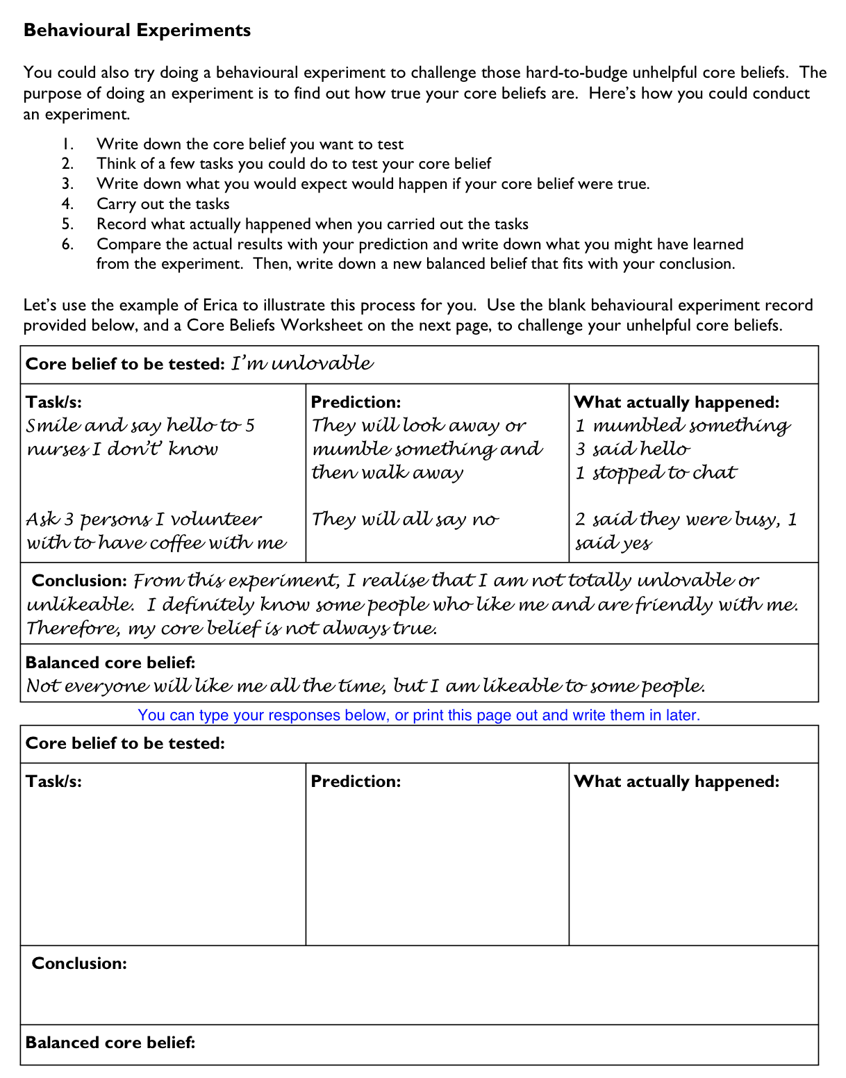 90 Printable Core Beliefs Worksheets Pdf 9