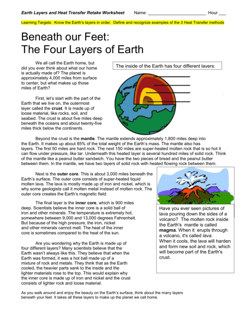 90 Printable Layers Of Earth Worksheets 14