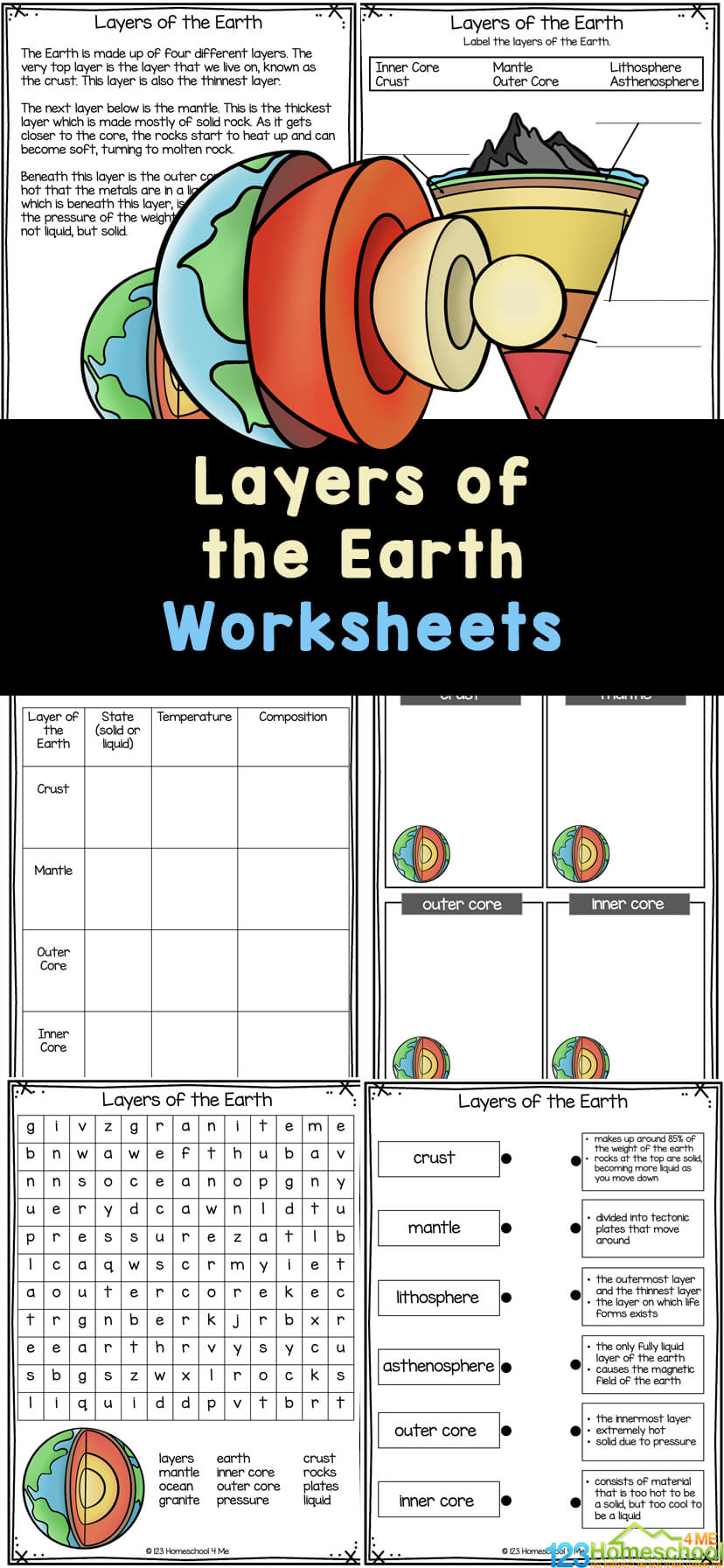 90 Printable Layers Of Earth Worksheets 25