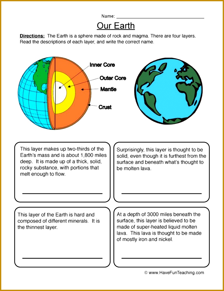 90 Printable Layers Of Earth Worksheets 37