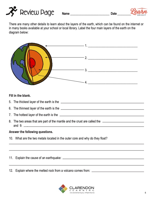 90 Printable Layers Of Earth Worksheets 68