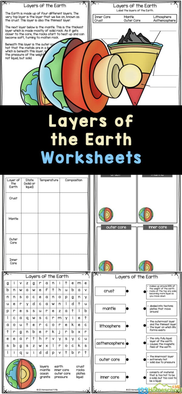 90 Printable Layers Of Earth Worksheets 72