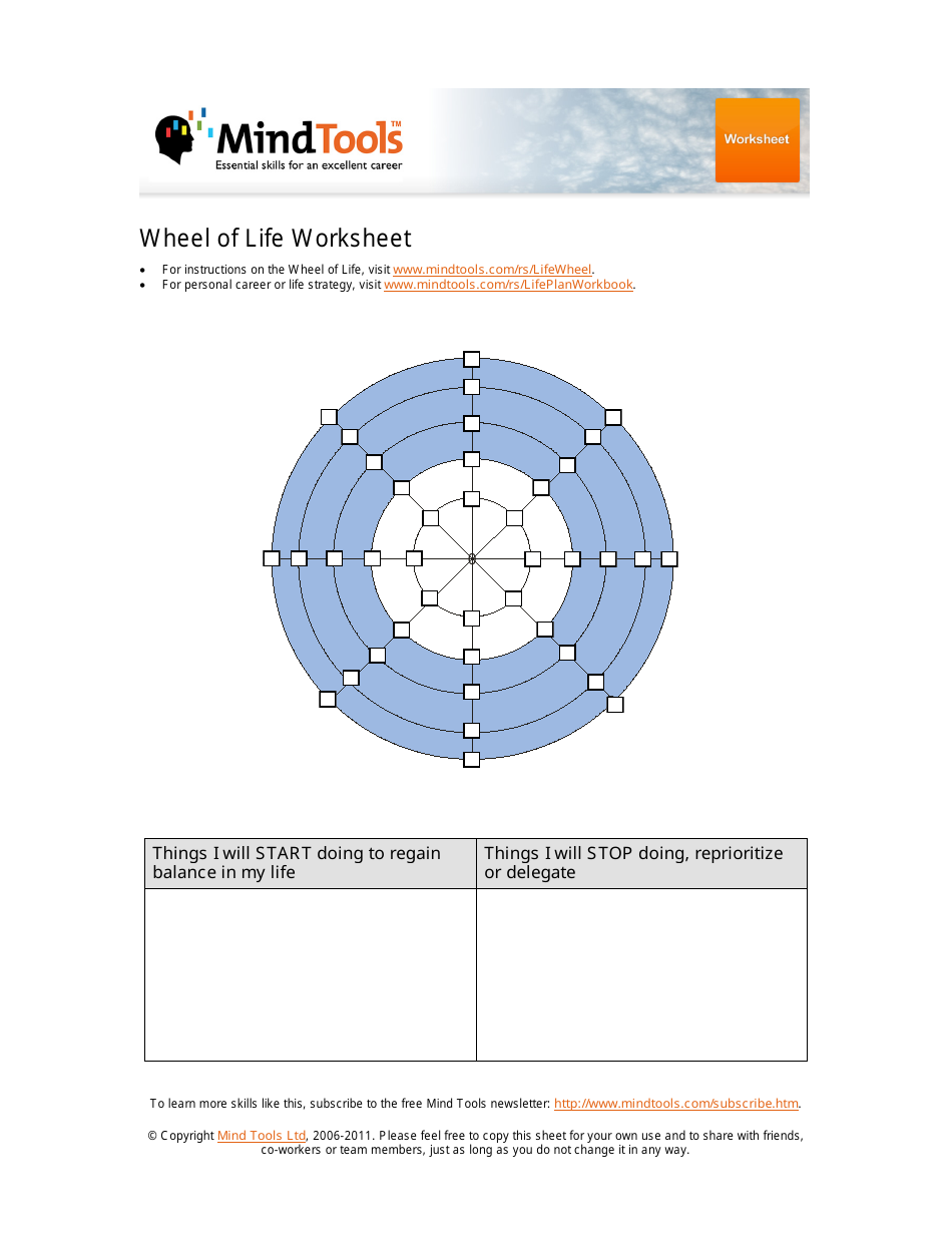 90 Wheel Of Life Worksheets 51