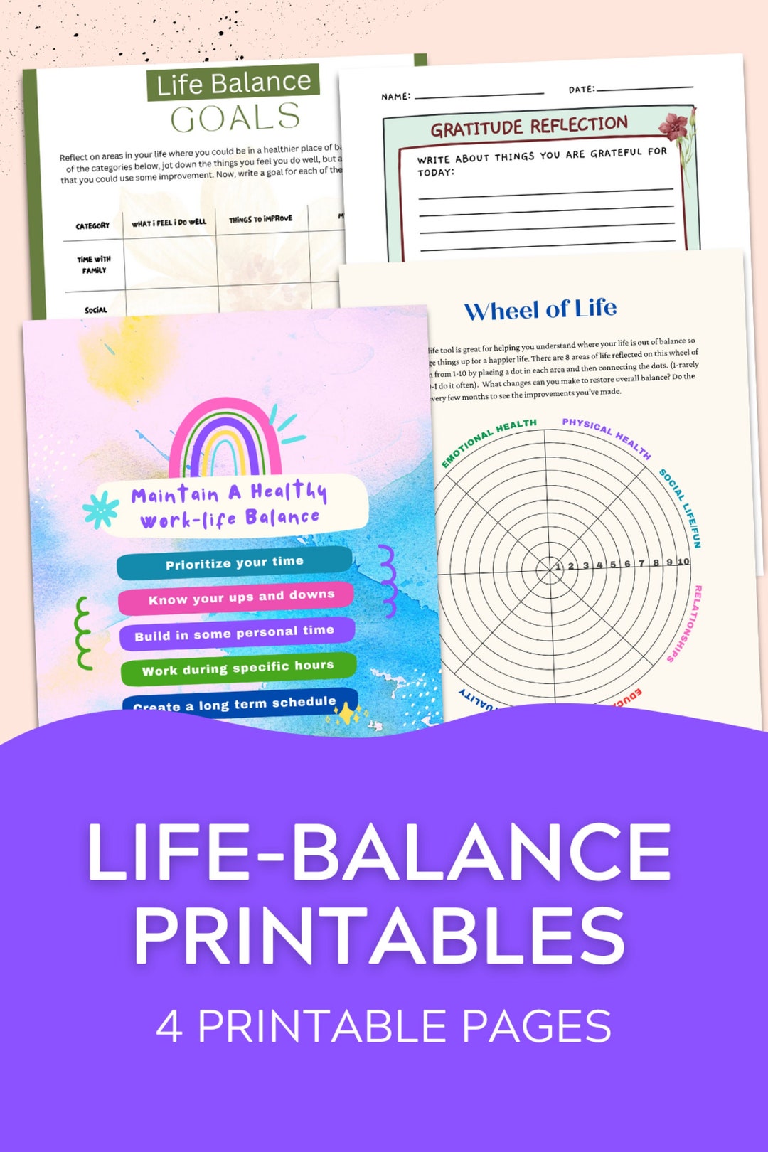 90 Wheel Of Life Worksheets 70