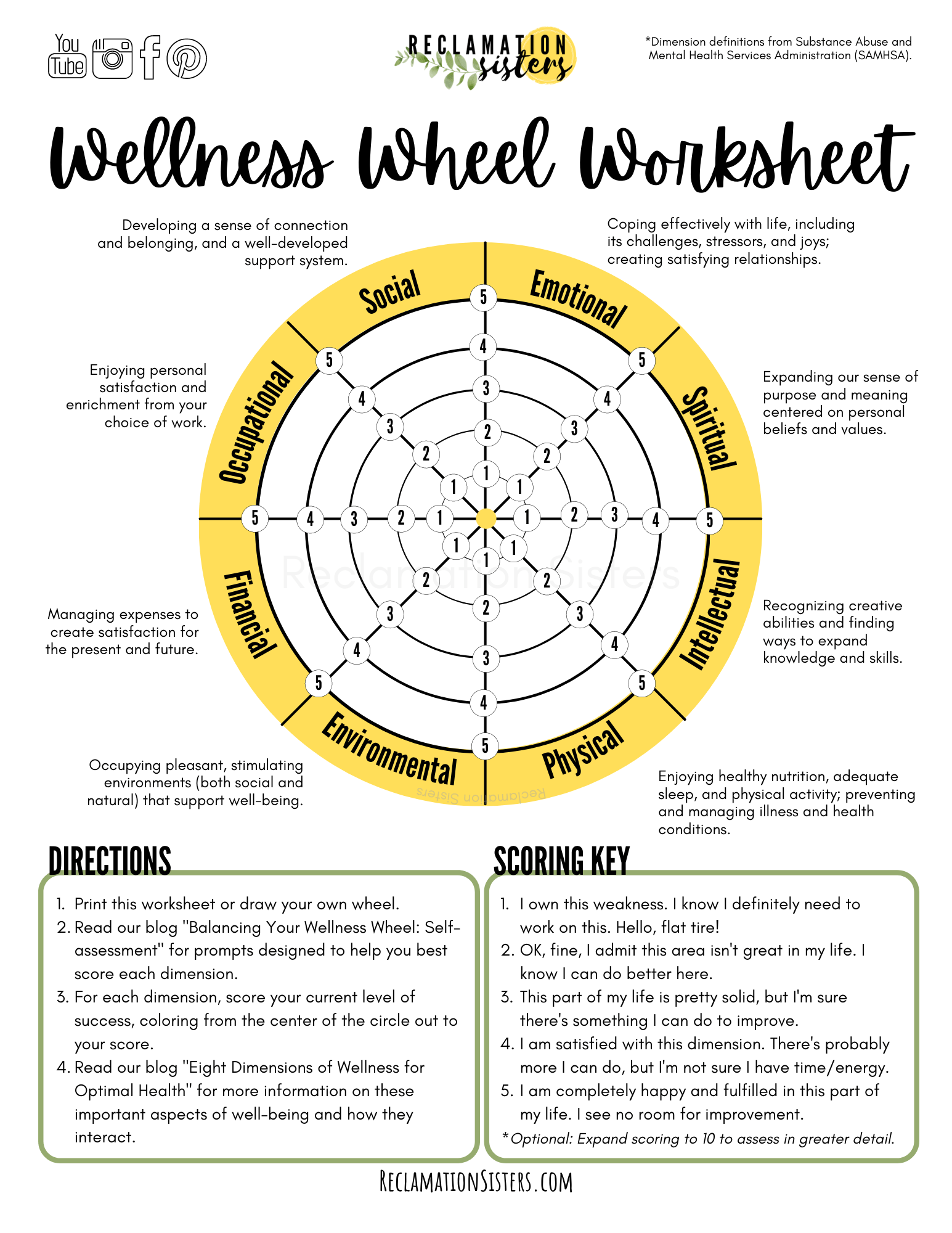 90 Wheel Of Life Worksheets 8