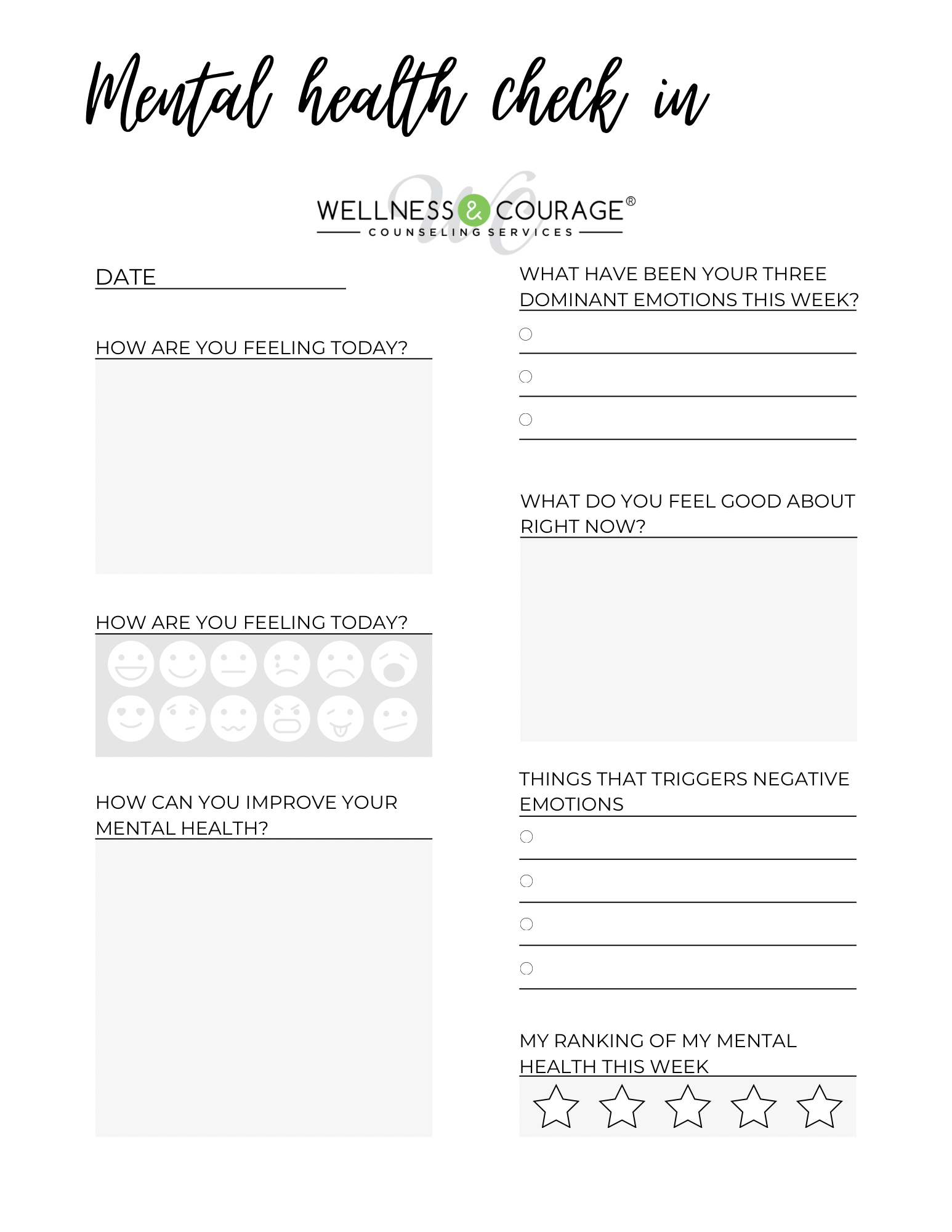 Get 85 Daily Wellness Worksheets 1