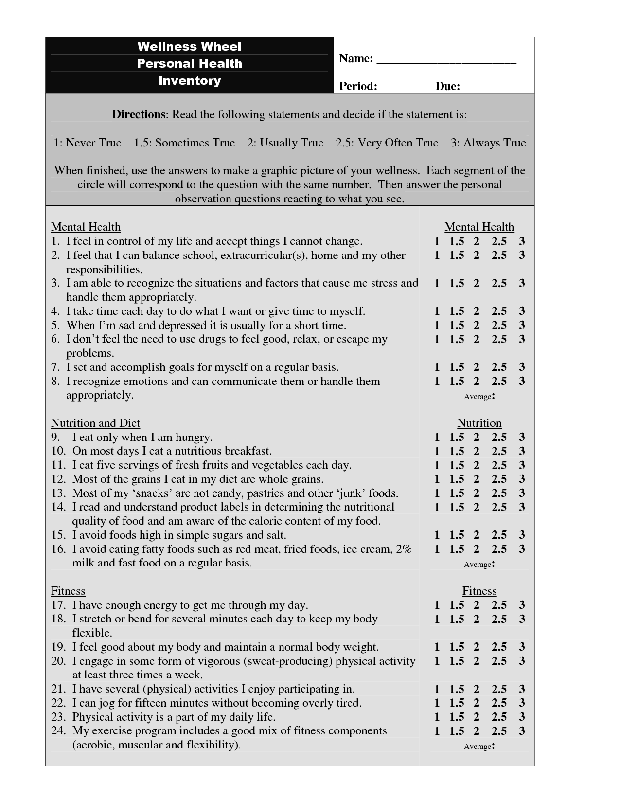 Get 85 Daily Wellness Worksheets 37