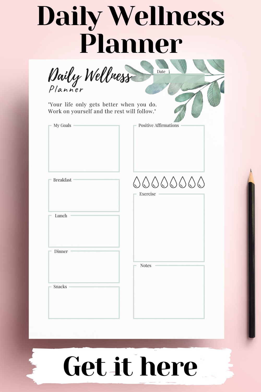 Get 85 Daily Wellness Worksheets 4