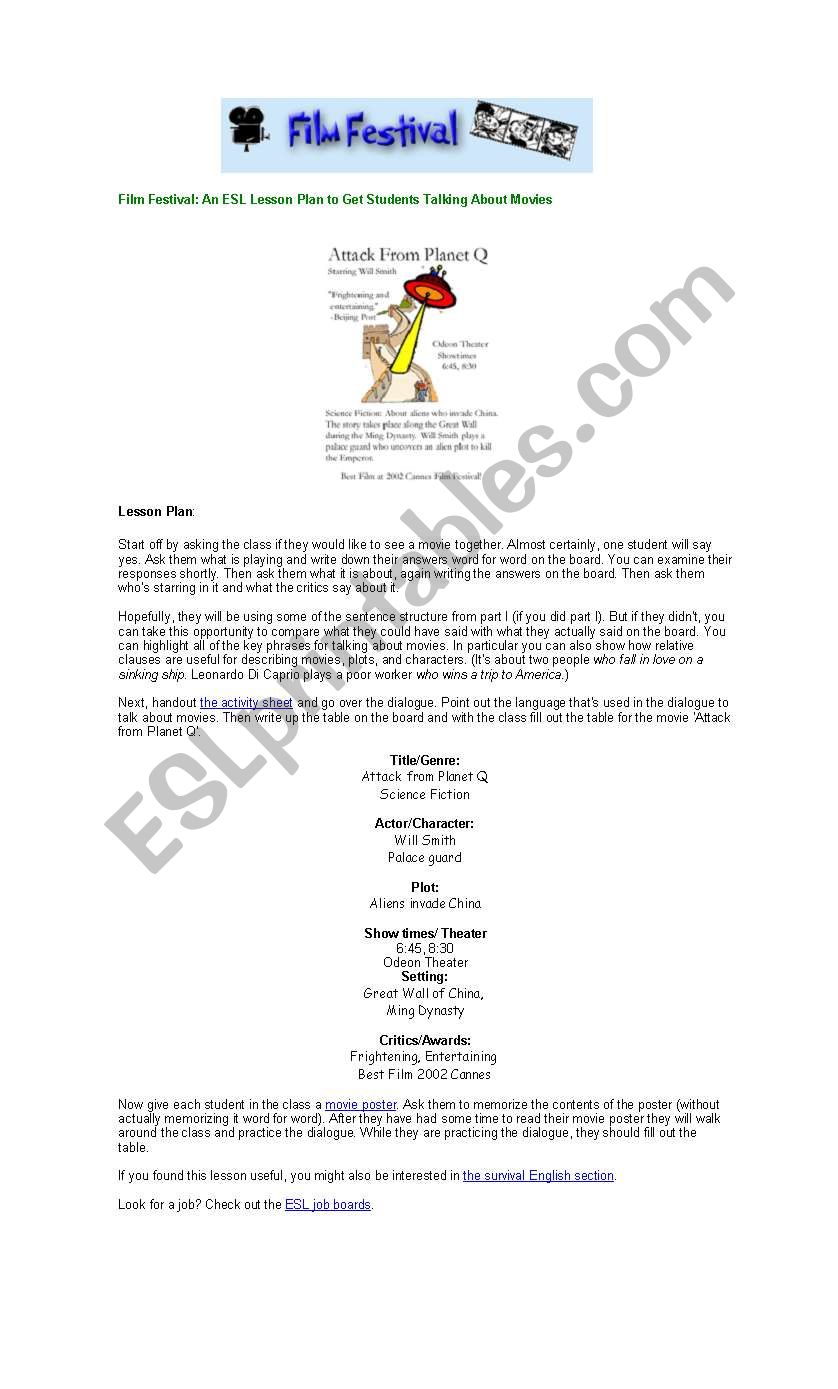 Get 85 Film Festival Worksheets Ideas 37