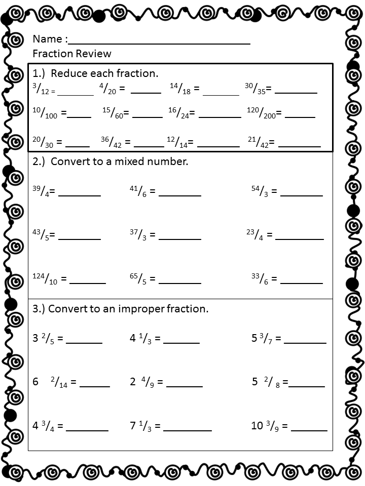 Get 85 Fraction Review Worksheets Pdf Ideas 56