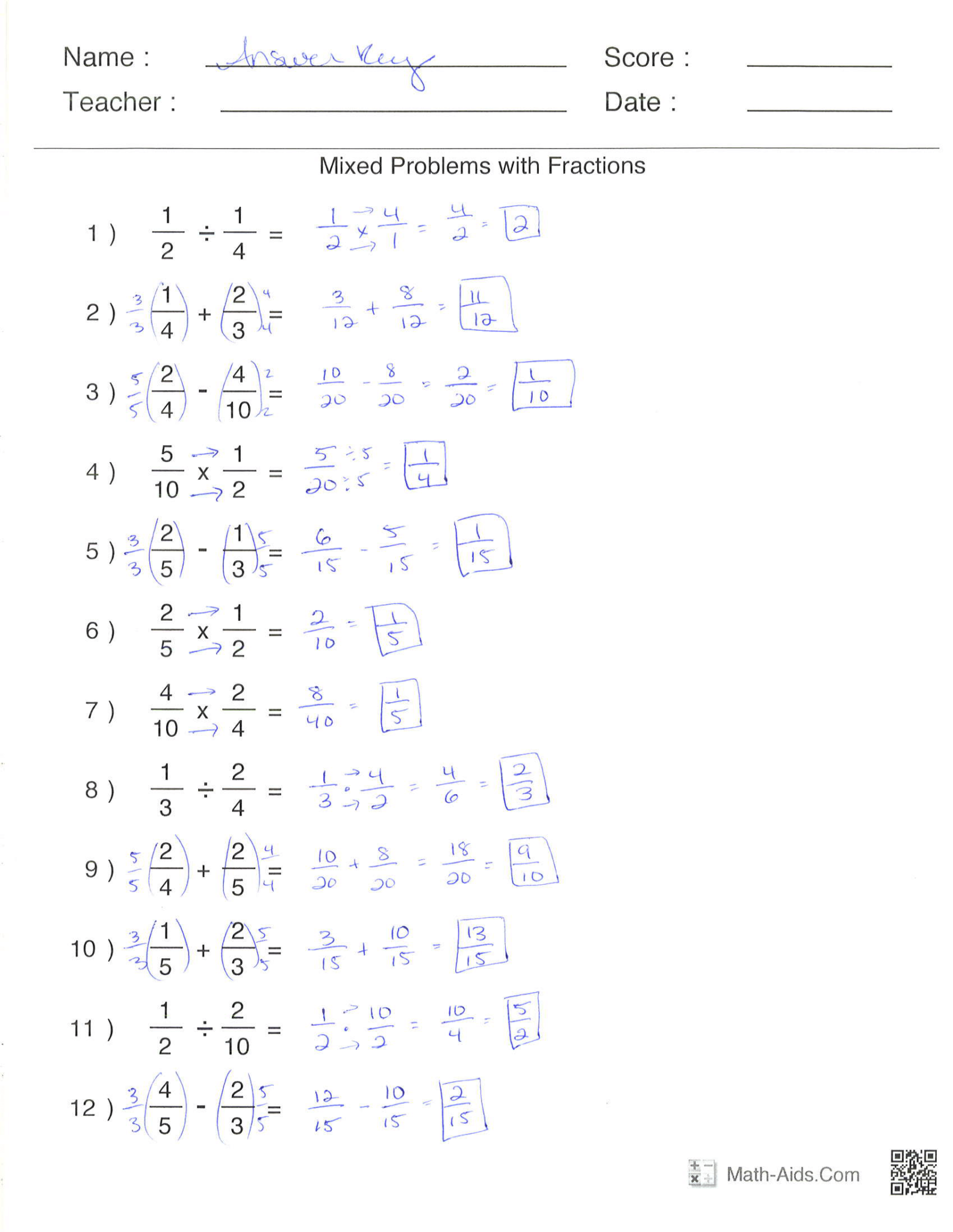 Get 85 Fraction Review Worksheets Pdf Ideas 80