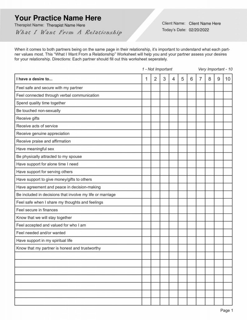 Get 85 Intimacy Worksheets For Couples Ideas 64