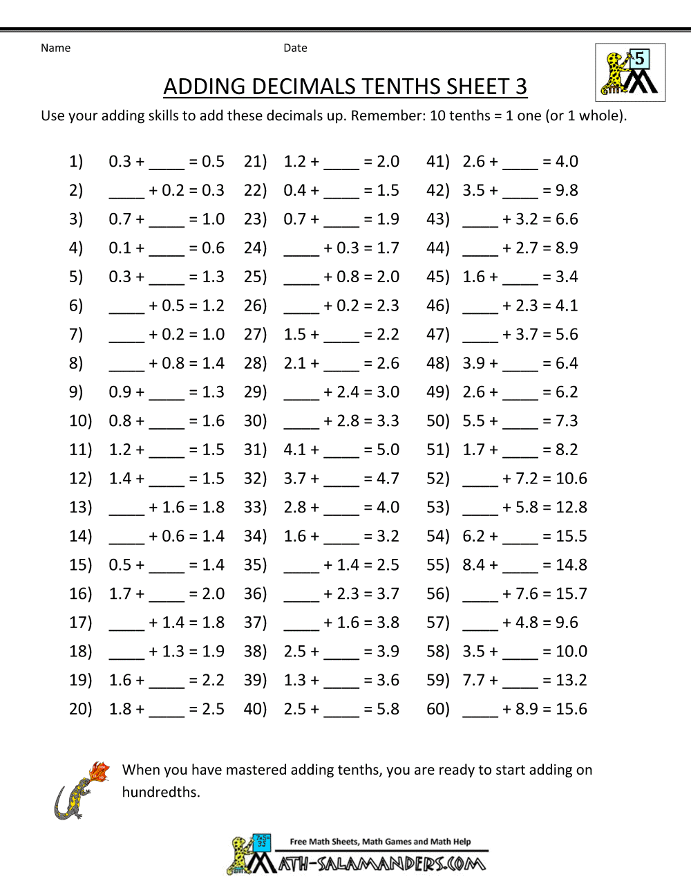 Get 85 Ordering Of Decimals Worksheets Ideas 14