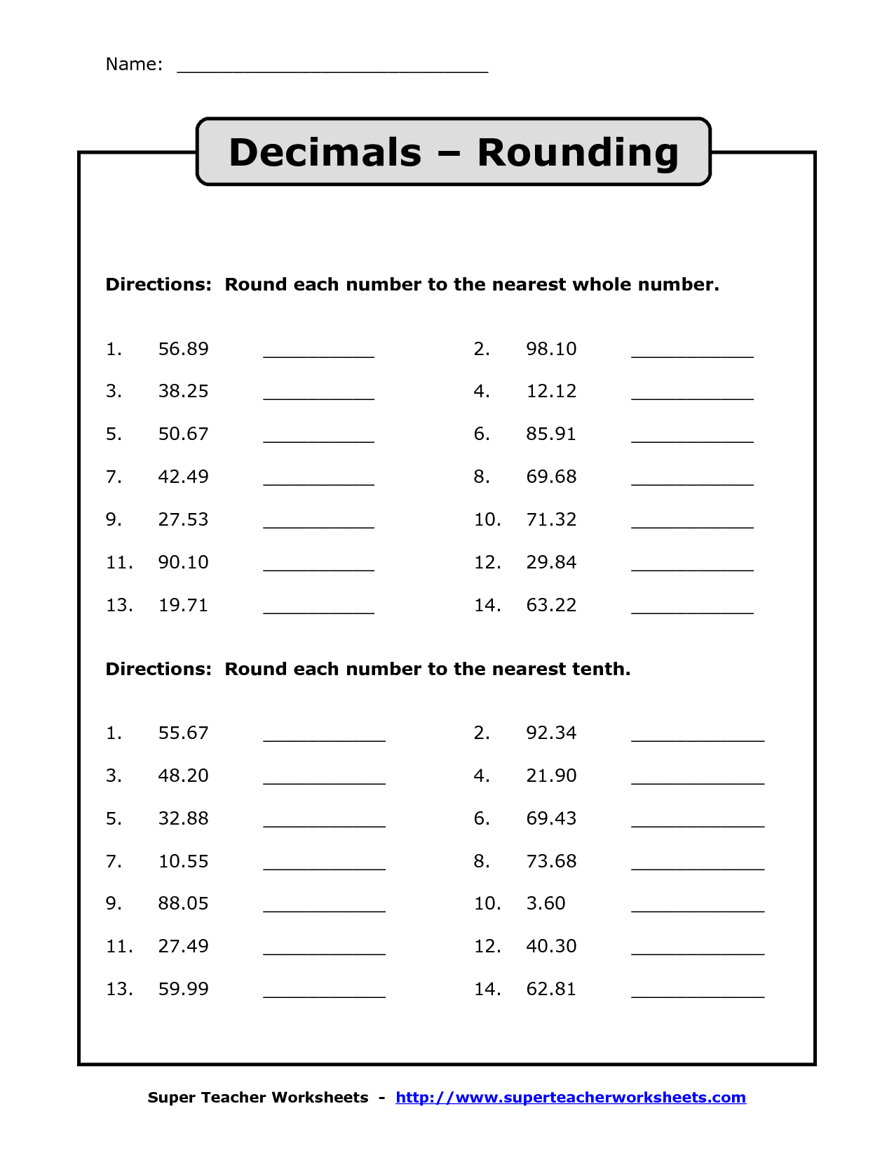 Get 85 Ordering Of Decimals Worksheets Ideas 15