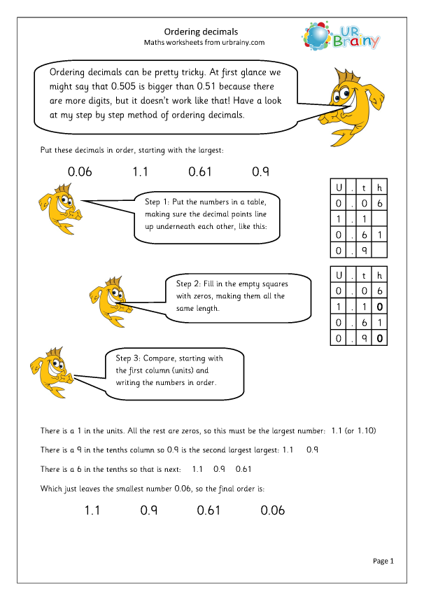 Get 85 Ordering Of Decimals Worksheets Ideas 23