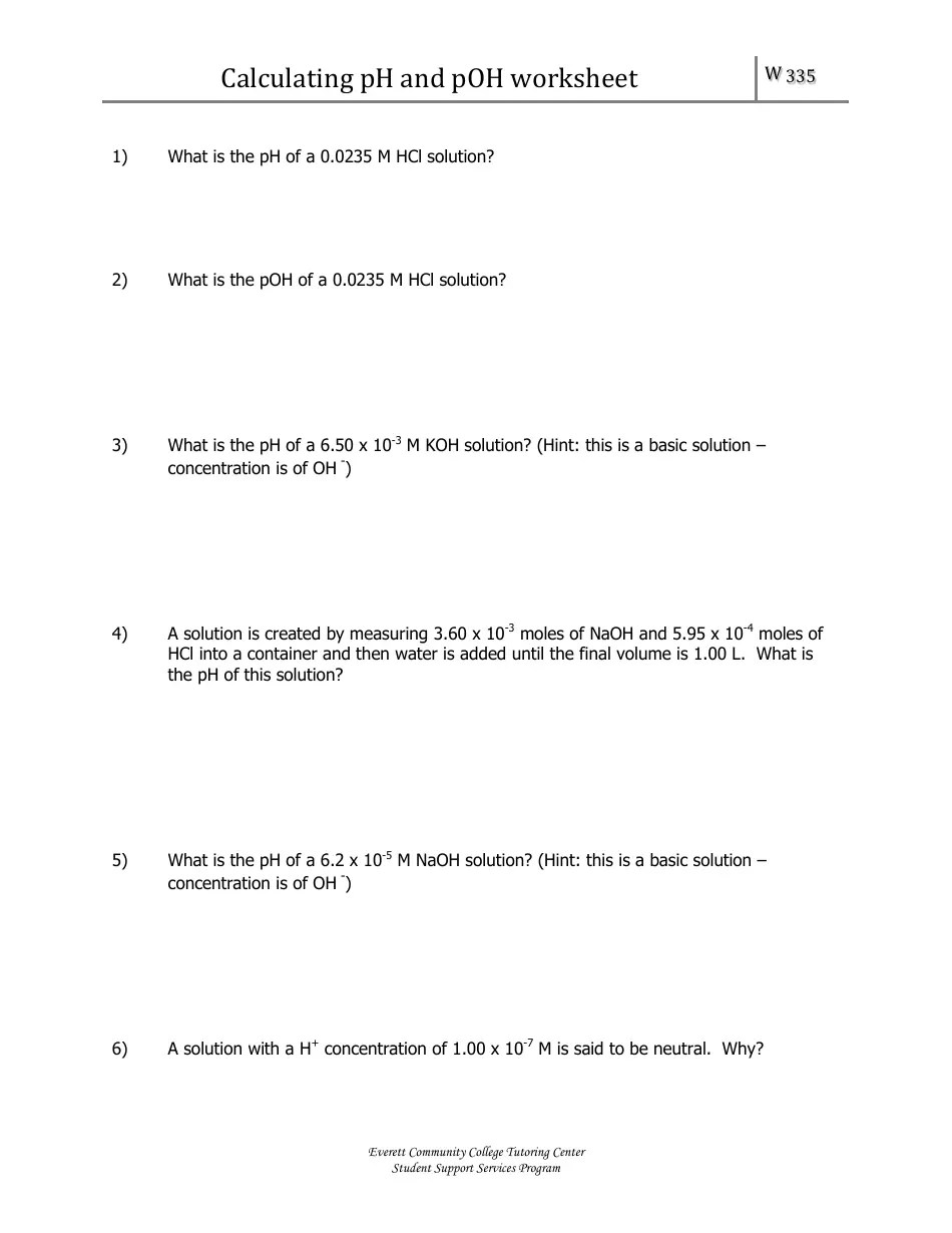 Get 85 Ph Calculations Worksheets Answers Ideas 34