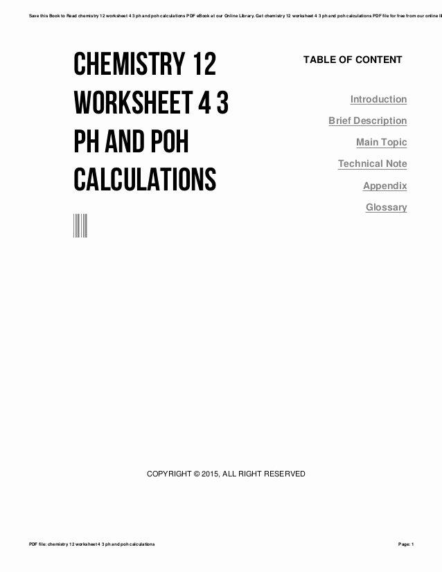 Get 85 Ph Calculations Worksheets Answers Ideas 44