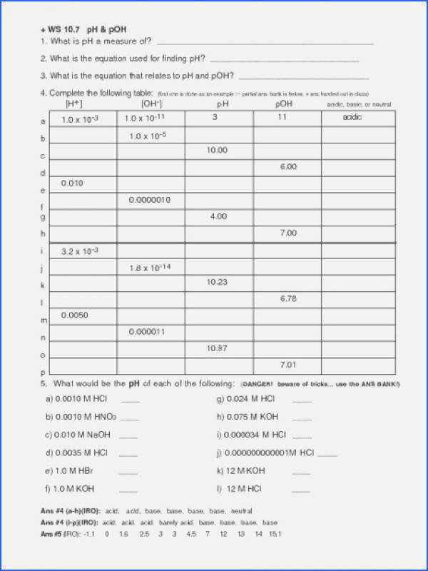 Get 85 Ph Calculations Worksheets Answers Ideas 45