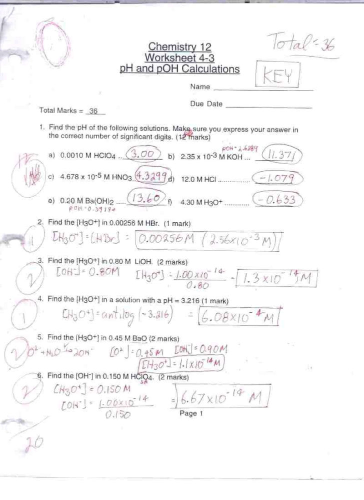 Get 85 Ph Calculations Worksheets Answers Ideas 74