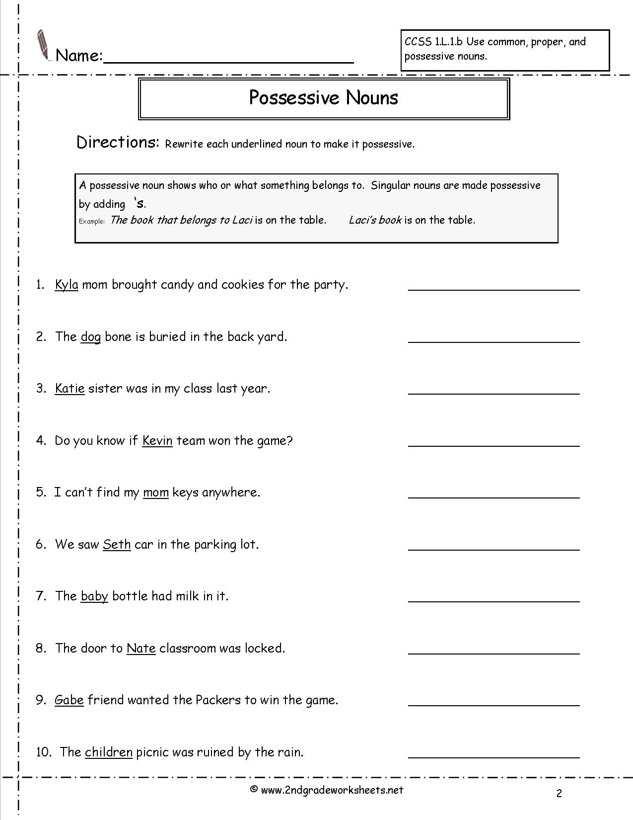 Get 85 Plural Possessive Nouns Worksheets Ideas 18