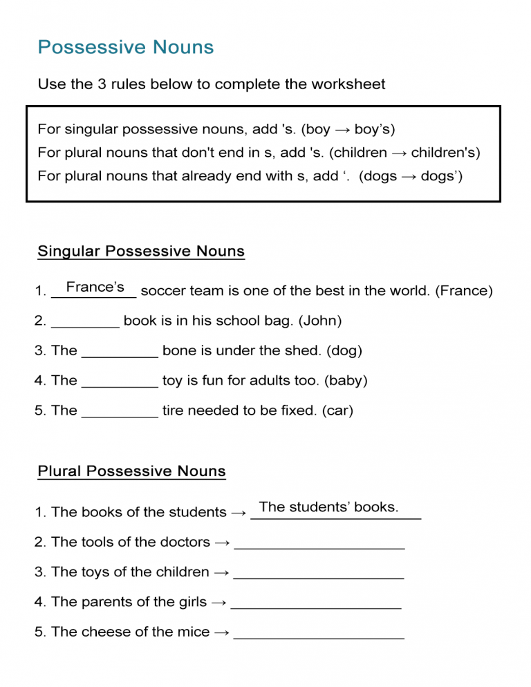 Get 85 Plural Possessive Nouns Worksheets Ideas 30