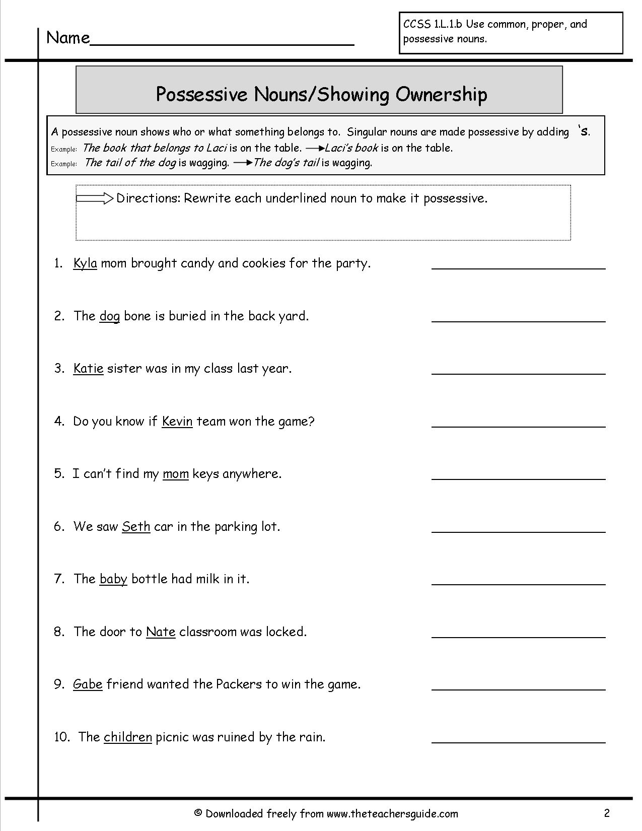 Get 85 Plural Possessive Nouns Worksheets Ideas 71