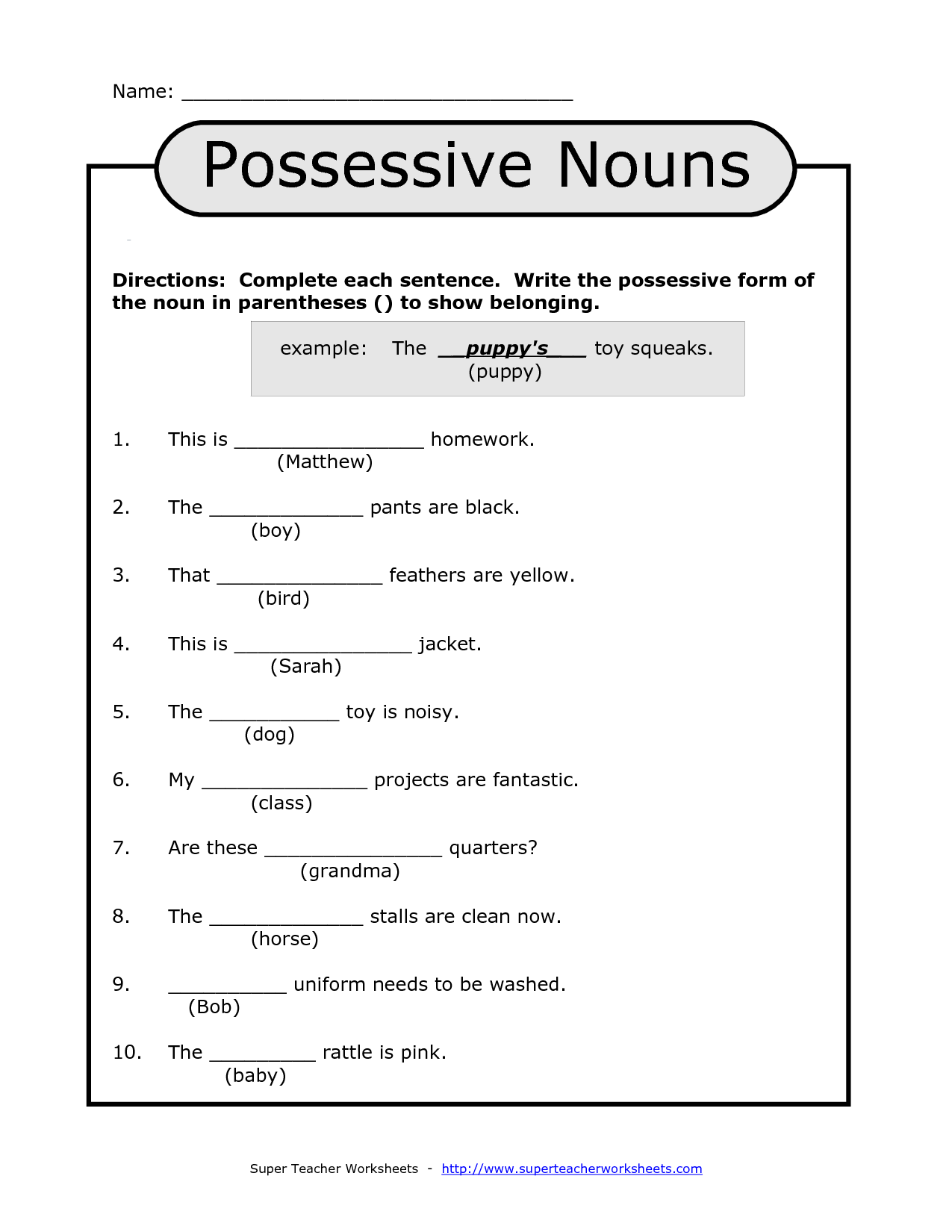 Get 85 Plural Possessive Nouns Worksheets Ideas 74