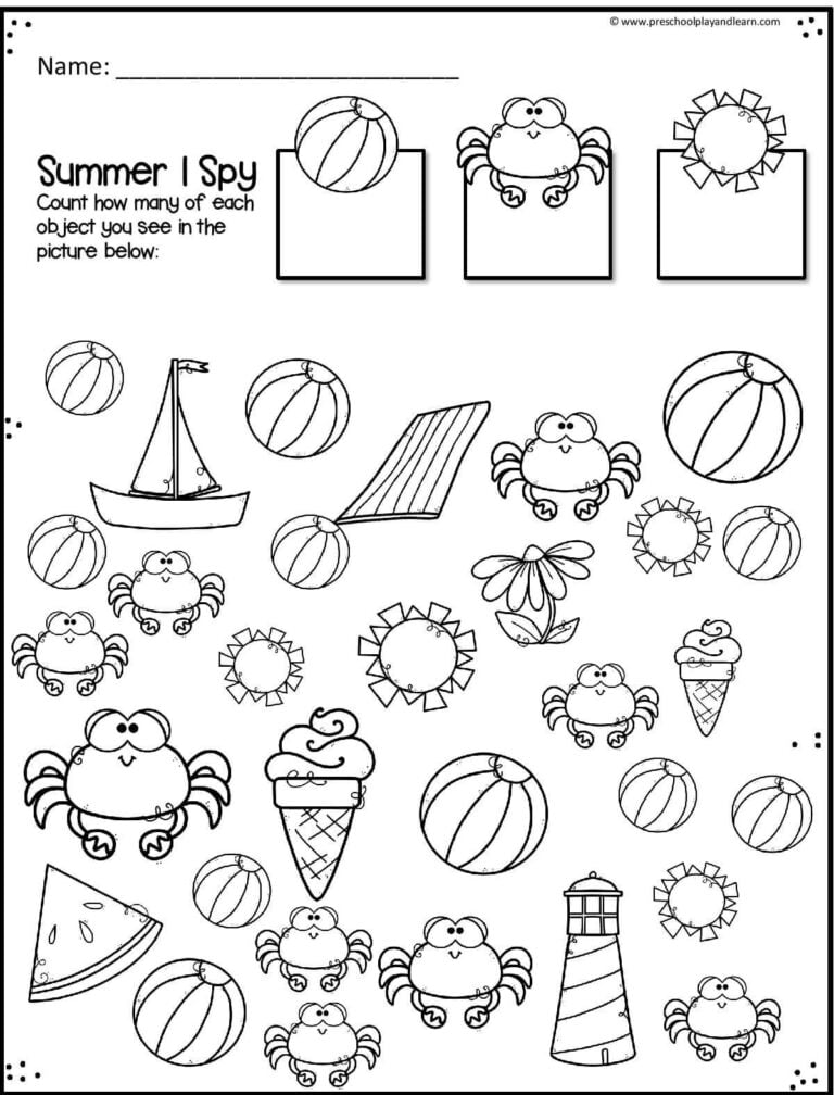 Get 85 Summer Counting Worksheet Ideas 1