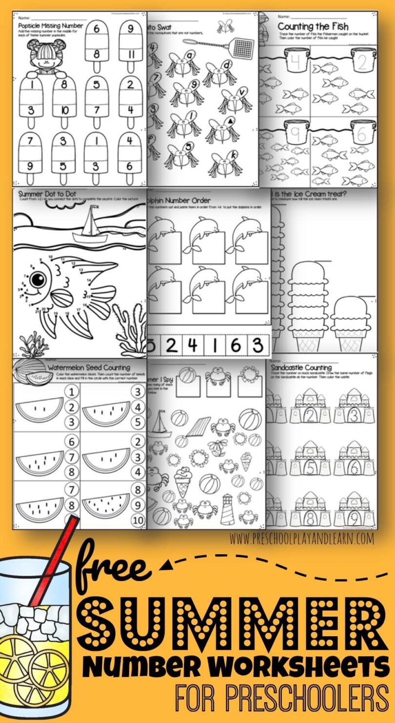 Get 85 Summer Counting Worksheet Ideas 57