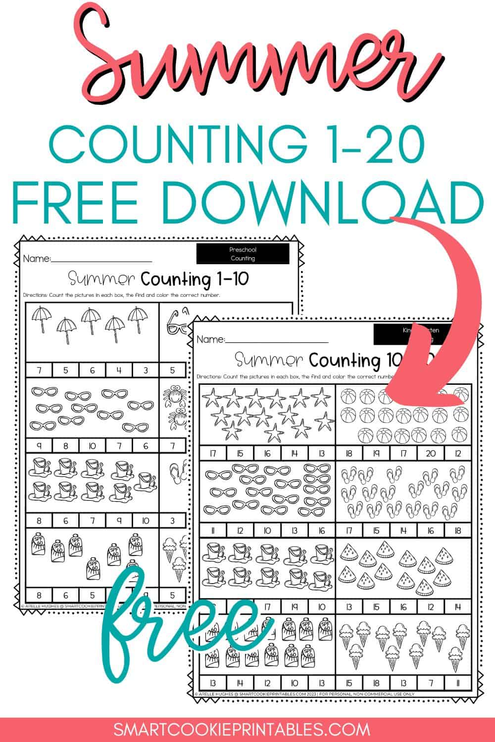 Get 85 Summer Counting Worksheet Ideas 69