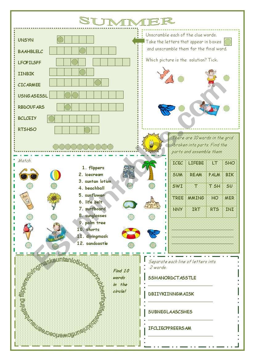 Get 85 Summer Grammar Worksheet Ideas 7