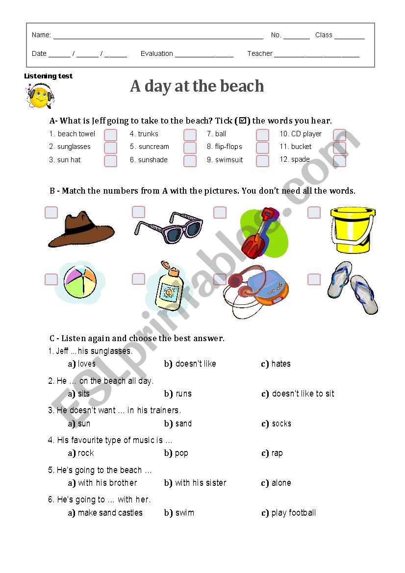 Get 85 Summer Listening Worksheet 49