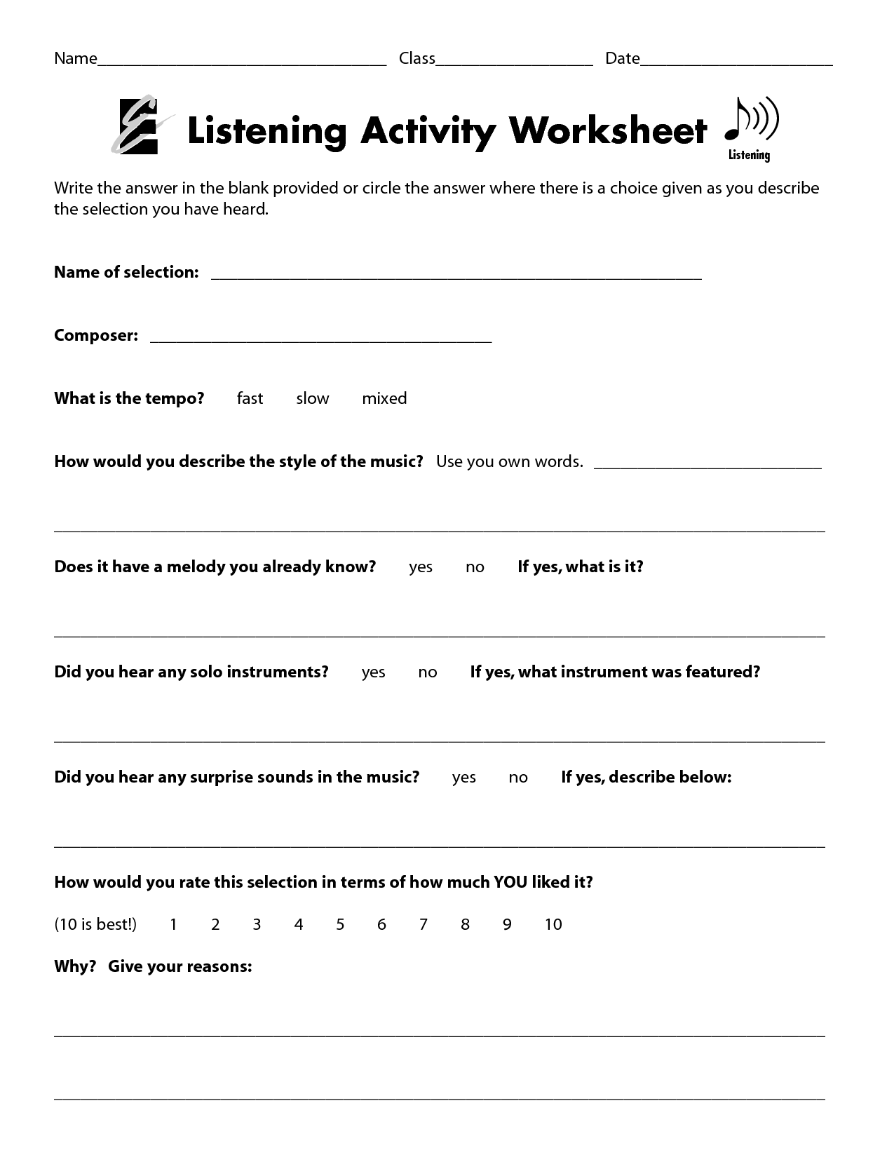 Get 85 Summer Listening Worksheet 59