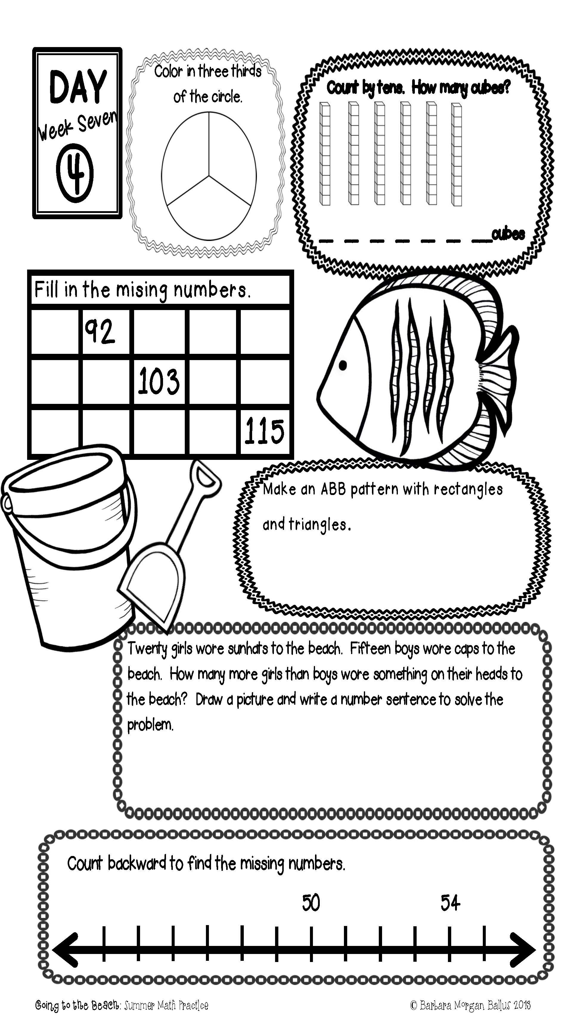 Best 45 1St Grade Summer Math Worksheets Ideas 33