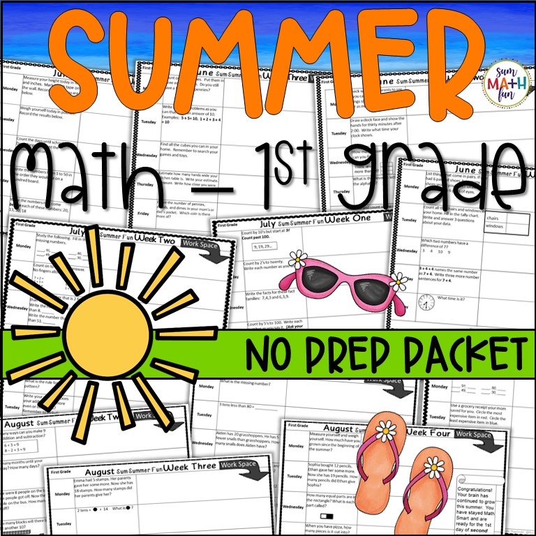 Best 45 1St Grade Summer Math Worksheets Ideas 9