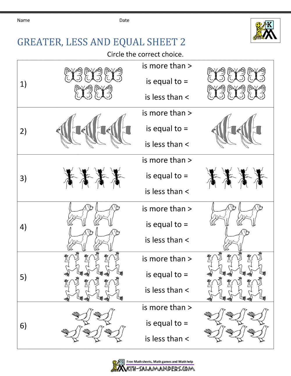 Best 45 Comparing Numbers Worksheets Ideas 27