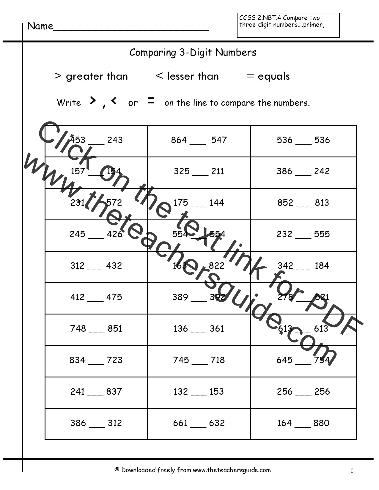 Best 45 Comparing Numbers Worksheets Ideas 5