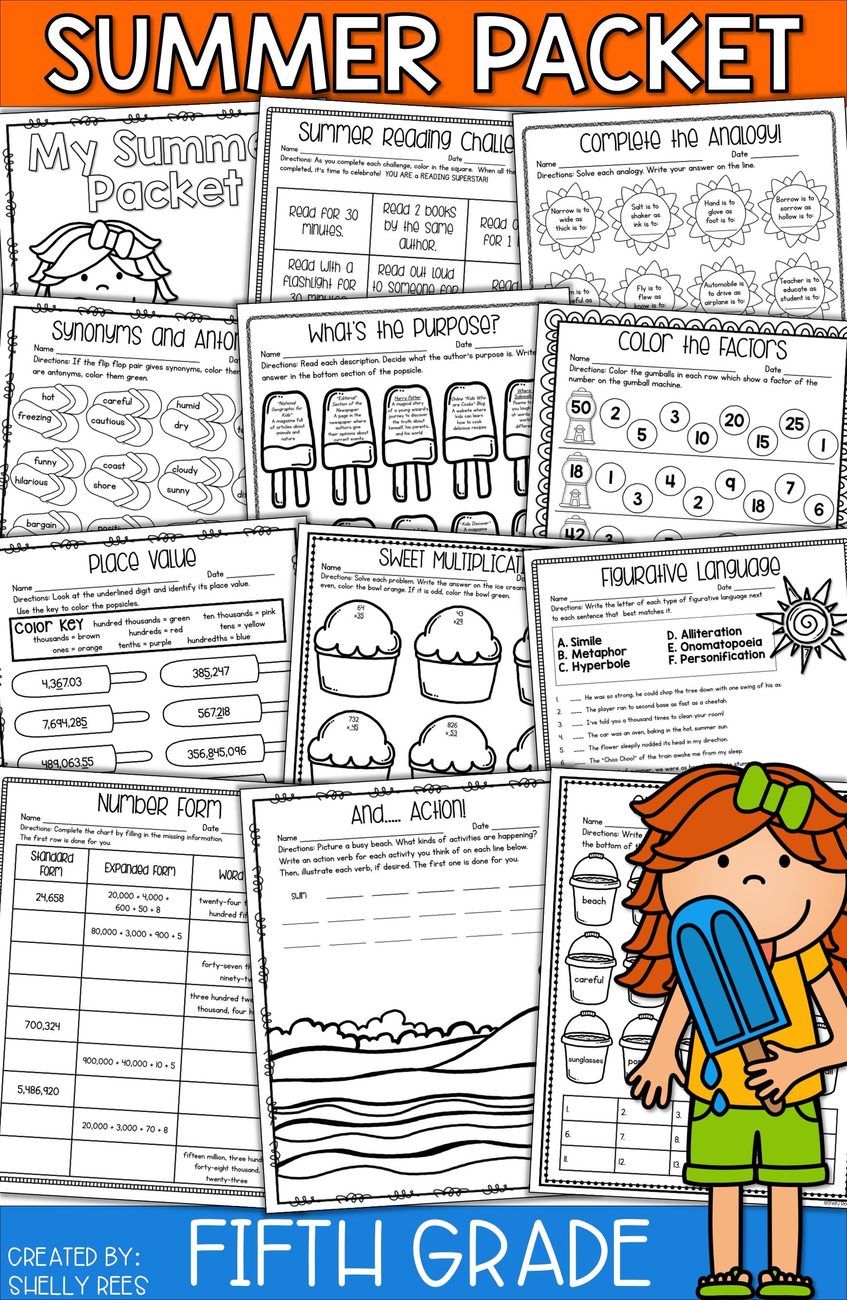 Best 45 First Grade Summer Worksheets Free Ideas 5