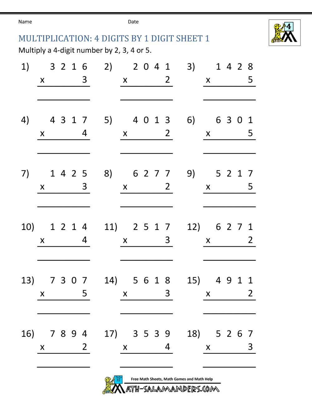 Best 45 Multiplication Printable Worksheets Ideas 22