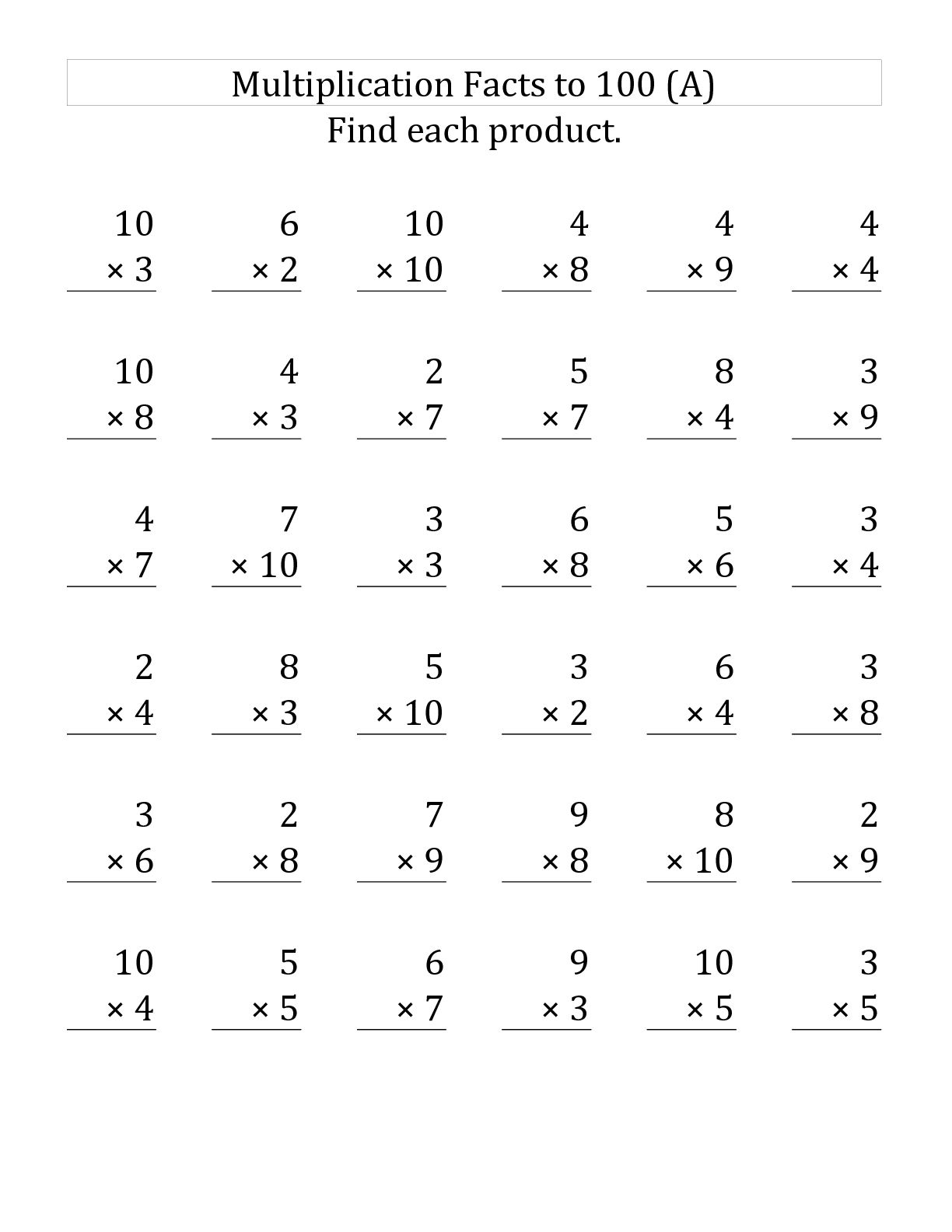 Best 45 Multiplication Printable Worksheets Ideas 5