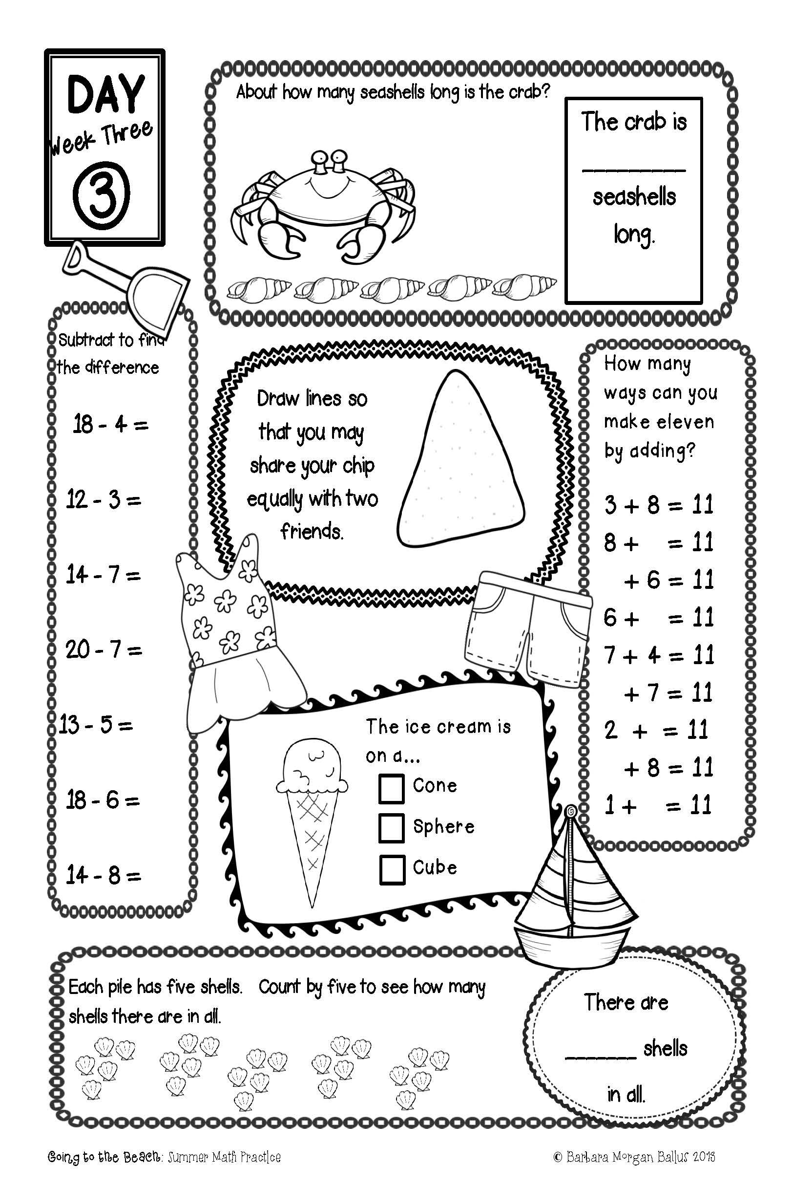 Best 45 Summer Math Worksheets For Kids 3Rd Grade Ideas 39