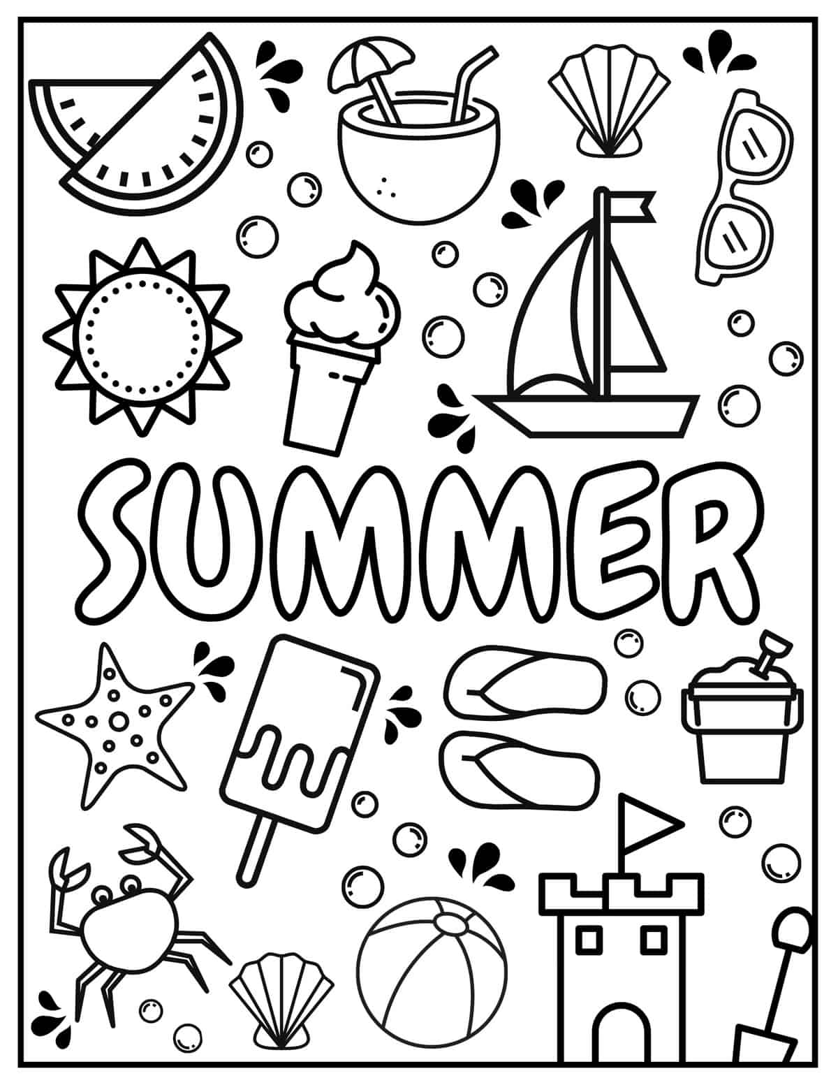 Best 45 Summer Time Coloring Pages For Adults Ideas 11