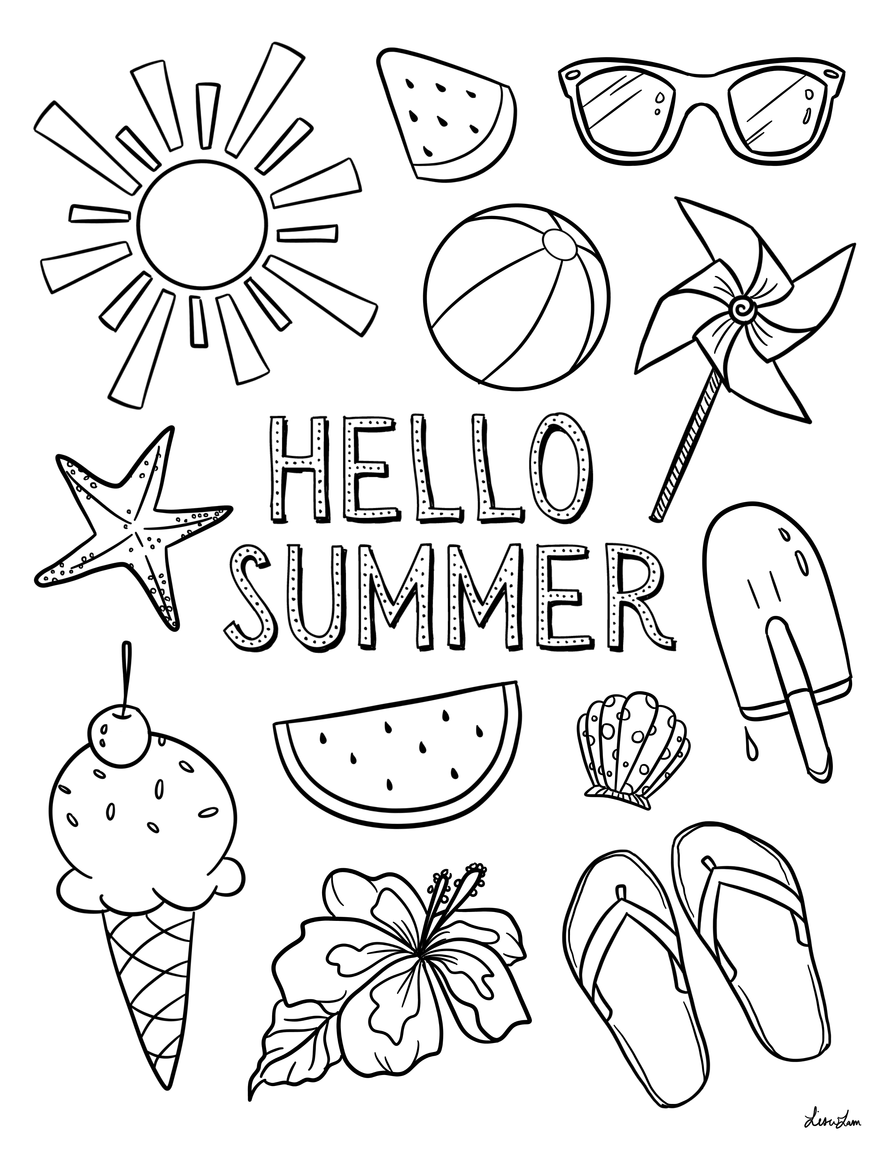 Best 45 Summer Time Coloring Pages For Adults Ideas 28