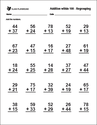 Best 50 Addition With Regrouping Worksheets Ideas 30